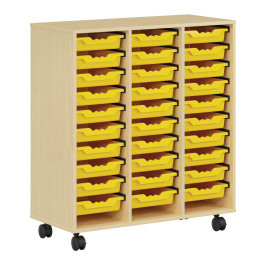 Meuble PICCOLO 30 bacs jaunes - L104,5xP45xH113 cm