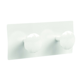 Portemanteau 2 patères époxy - L26xP8xH11,5 cm