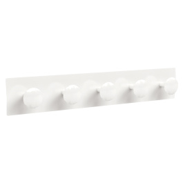 Portemanteau 5 patères époxy - L65xP8xH11,5 cm