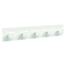 Portemanteau 5 patères époxy - L65xP8xH11,5 cm