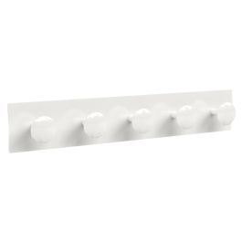 Portemanteau 5 patères époxy - L65xP8xH11,5 cm
