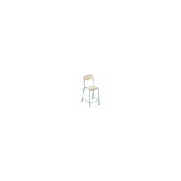 Chaise réhaussée TRÉVISE assise et dossier bois Blueprotech® piètement époxy - H60 cm - Stock