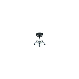 Tabouret TAPU-L assise polyuréthane piètement aluminium - H34,5 à 42 cm