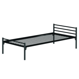 Lit ZEBRA sommier treillis et piètement époxy - 90x200 cm - Stock