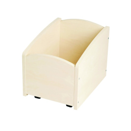 Lot de 3 bacs à livres mobile 1 cases bouleau - L30xP30xH34 cm