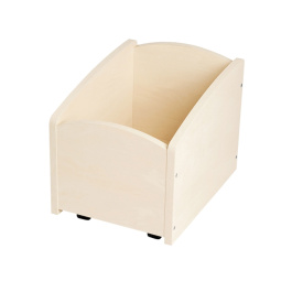 Lot de 3 bacs à livres mobile 1 cases bouleau - L30xP30xH34 cm