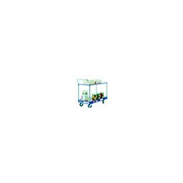 Chariot multiservice mobile 2 niveaux époxy - L53,5xP110xH92,5 cm