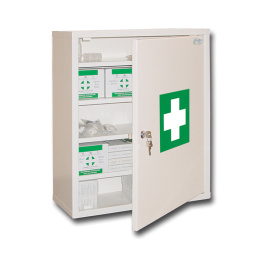 Armoire à pharmacie 1 porte époxy - L47xP20,5xH58 cm