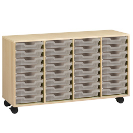 Meuble PICCOLO 32 bacs transparents - L138,5xP45xH95,1 cm