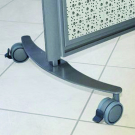 Platine à roulette pour claustra acoustique