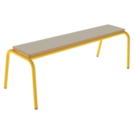 Banc MOLY MDF mélaminé chant vernis piètement époxy - L120 cm - T4 à T6