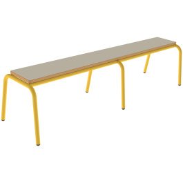 Banc MOLY MDF mélaminé chant vernis piètement époxy - L160 cm - T4 à T6