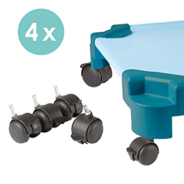 Lot de 4 roulettes pour couchette en toile