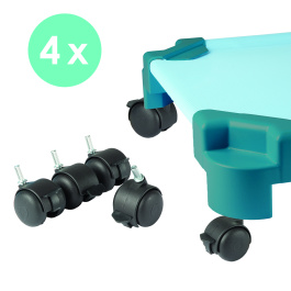Lot de 4 roulettes pour couchette en toile