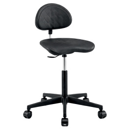 Siège TRACTOR mobile assise et dossier polyuréthane piètement Nylon - H46 à 59 cm