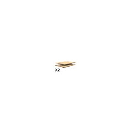 Lot de 2 Plateaux TAGE GANGE ép.21 mm stratifié chant bois - Syst. Poutre - 70x50 - Stock
