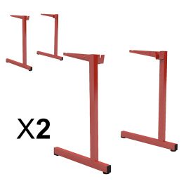 Lot de 2 Piètements GANGE DL 40x27 époxy - pour syst. poutre - T6 - Stock