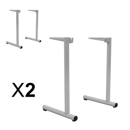 Lot de 2 Piètements GANGE DL 40x27 époxy - pour syst. poutre - T6 - Stock