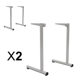Lot de 2 Piètements GANGE DL 40x27 époxy - pour syst. poutre - T6 - Stock