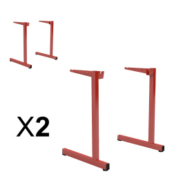 Lot de 2 Piètements GANGE DL 40x27 époxy - pour syst. poutre - T4 - Stock