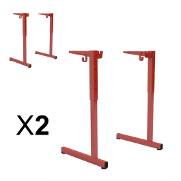 Lot de 2 Piètements GANGE DL 40x27 époxy - pour syst. poutre - HR T3 à T6 avec crochet - Stock